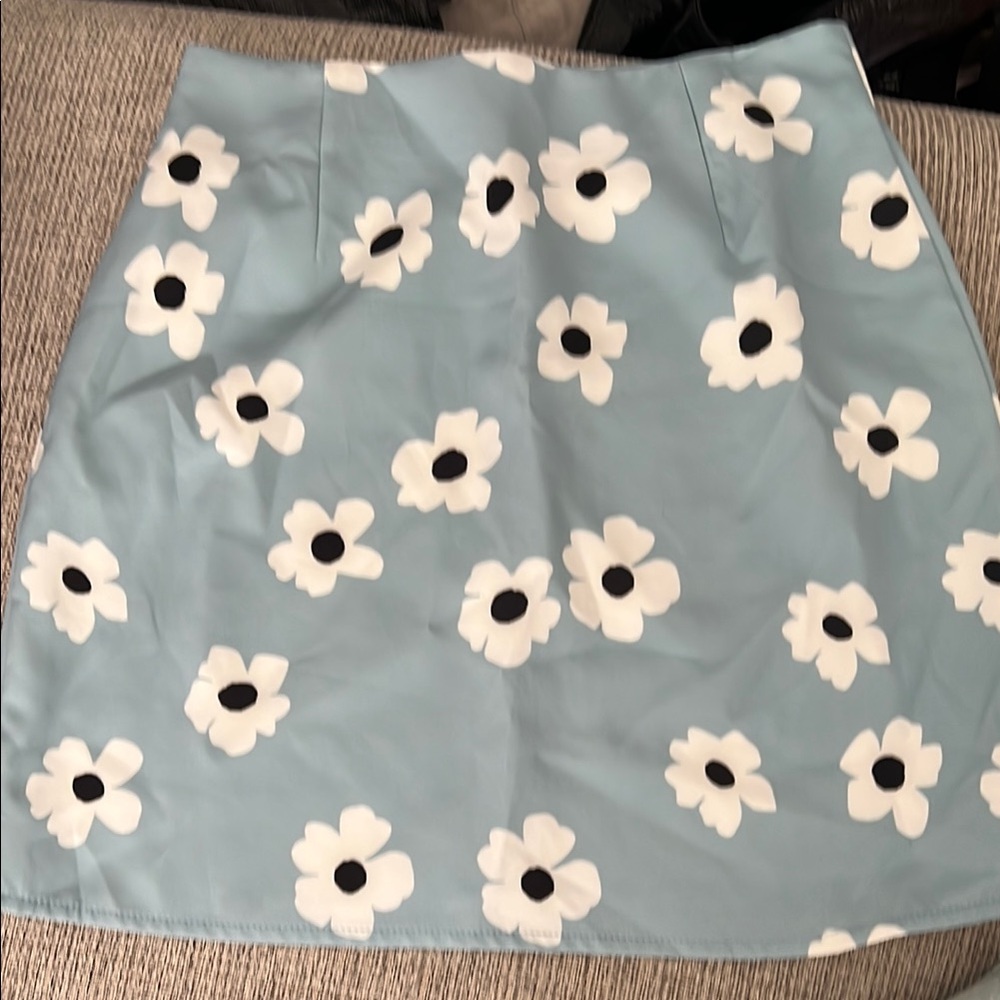 SHEIN Blue A-Line Mini Skirt Casual Resort Wear